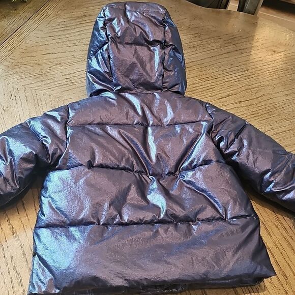 Metallic navy puffer jacket Size 4-5 Crewcuts Everyday - Picture 9 of 13